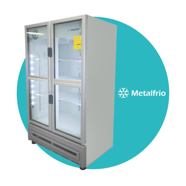 Refrigerador Vertical De 4 Puertas De Cristal Metal Frio Mod RB804