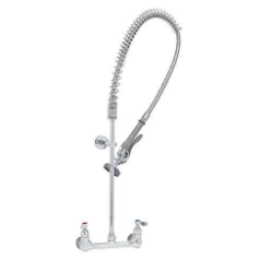 B-0133-B Llave de pre-lavado a pared con base mezcladora de 8” a centros