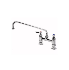B-0221-M Llave mezcladora a cubierta de 8” y cuello móvil de 12"