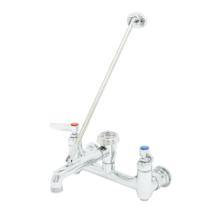B-0665-BSTPM Grifo para vertedero de 8” a pared acabado cromo pulido.