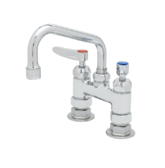 B-0227 Mezcladora de montaje a cubierta de 4" con cuello oscilante de 8"