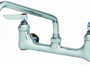 B-0231-CC Mezcladora de montaje a pared de 8" con cuello oscilante de 12"