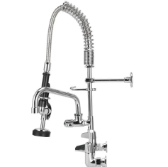 MPZ8WLN08 Mezcladora de montaje a pared de 8", manguera flexible de acero inoxidable de 24"
