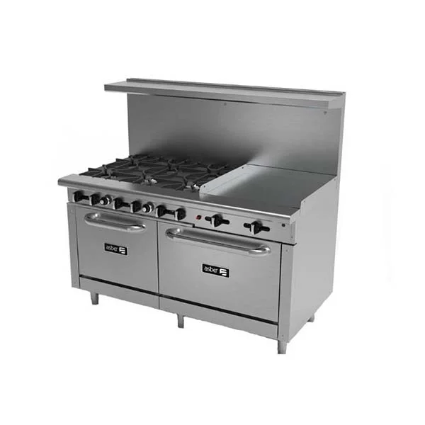 19056465 AEMR G24 B6 60H LPG 6 FUEGOS ABIERTOS + PLANCHA 24" + 2 HORNOS 24" Y 36"