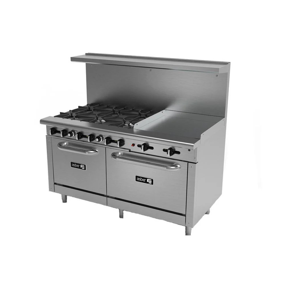 19056466 AEMR 2 G24 B6 60 H NG 6 FUEGOS ABIERTOS + PLANCHA 24" + 2 HORNOS 24" Y 36"