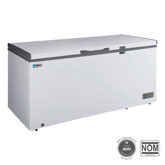 ECF-16 115V 60Hz CONGELADOR HORIZONTAL CON TAPA TIPO COFRE DE 16″ DE CAPACIDAD. TEMPERATURA DE TRABAJO: +5°C A -24°C