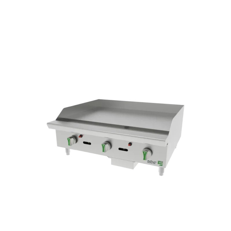 AETG 36 EM NG PLANCHA TERMOSTATICA A GAS CON PLACA DE 1"