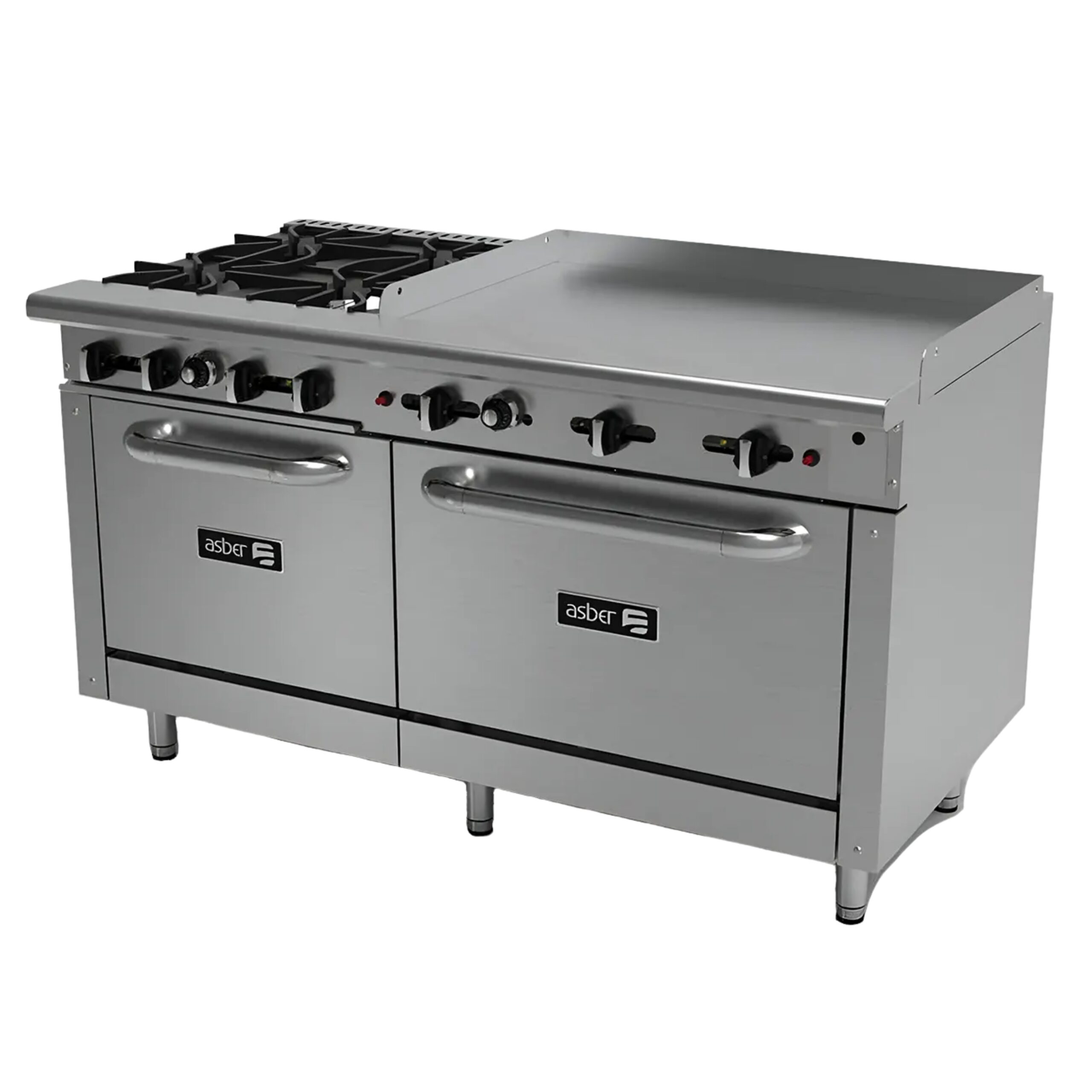 AEMR 2 G36 B4 60H NG 4 FUEGOS ABIERTOS + PLANCHA 36" + 2 HORNOS 24" Y 36"